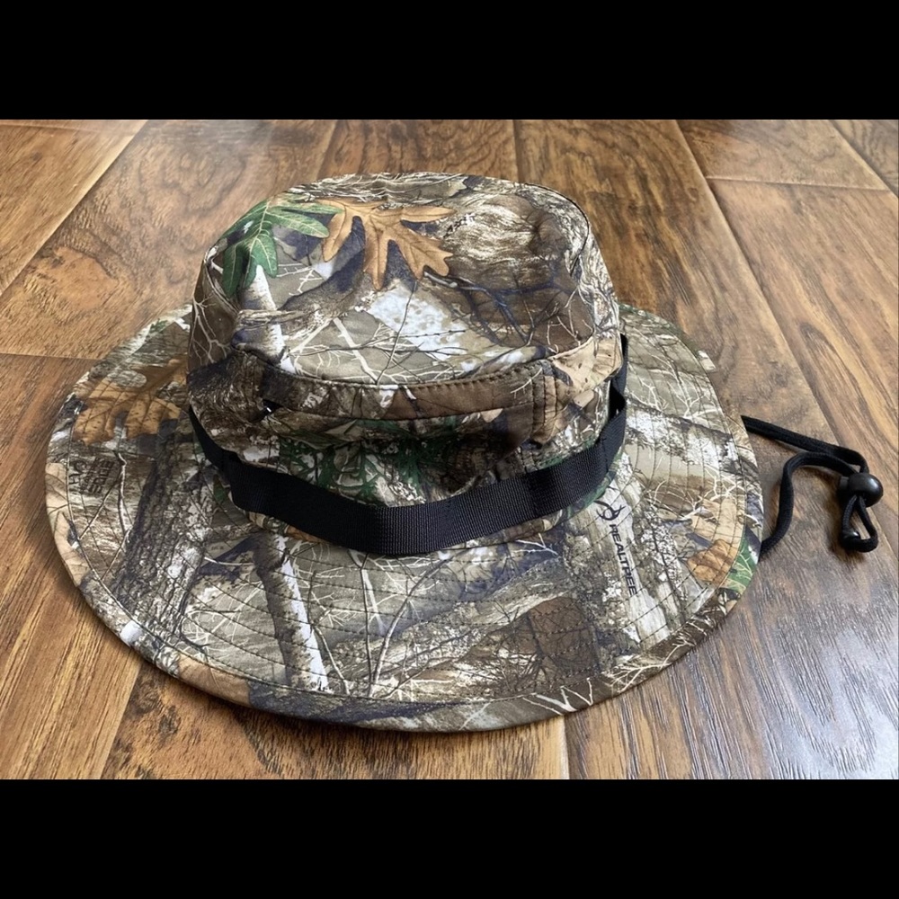 New Hurley Phantom Nike Dri-Fit Men Realtree Camo Bucket Yupoong Sun Hat Zip
